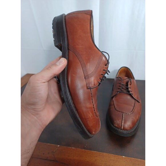 Allen Edmonds Dellwood Brown Split Moc Toe Lace Up Blucher Size: 9D - Picture 6 of 13